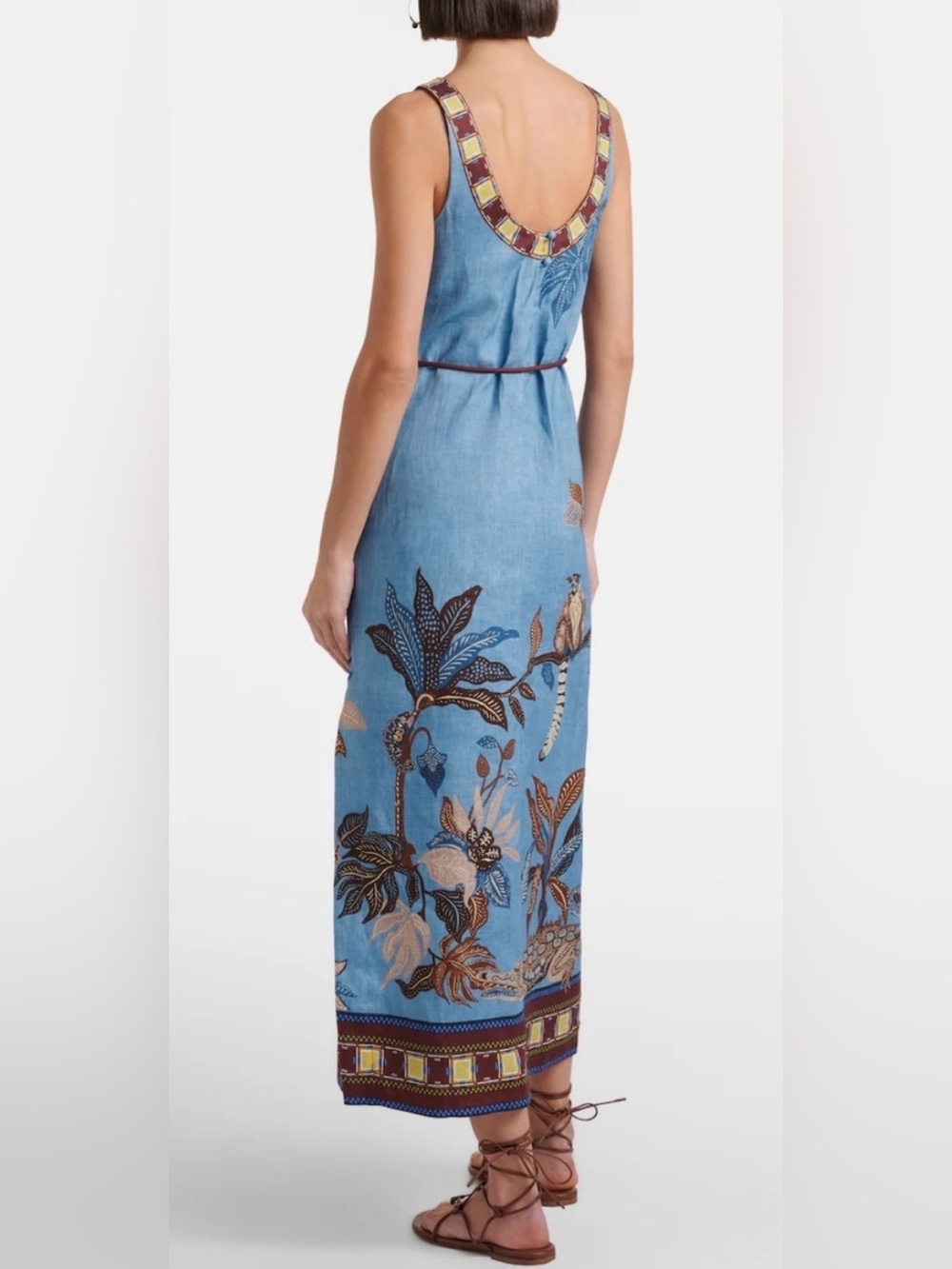 ALEMAIS Georgie printed linen midi dress - Picture 2 of 7